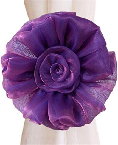 FMURY Room Button Frame Curtain Tie Rose Tie Rack Decor(Gray) in Saudi Arabia