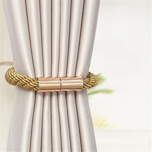 FMURY Curtain Tie Creative Curtain Accessories Rope Tie Magnetic Curtain Buckle(Black) in Saudi Arabia