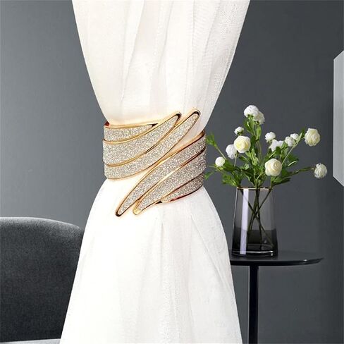 FMURY Curtain tie and Metal Diamond-Encrusted Bedroom Living Room Soft Decoration Curtain Buckle Pair in Saudi Arabia