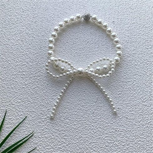 FMURY Pearl Bow Magnetic Buckle Strap Curtain Free Punch Pearl Magnetic Absorption(20cm) in Saudi Arabia