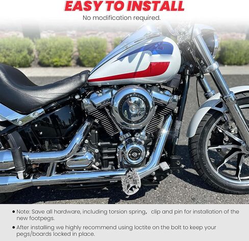 أوتاد قدم أمامية M8 Softail متوافقة مع Harley Davidson 2018-2025 FXST FXBB FXLR FXLRS FXLRST FLSB FXBR FXBRS RH1250S Street Bob Low Rider LowRider Breakout Rider's Footrest Pedal in Saudi Arabia