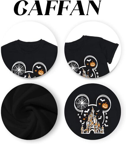 Halloween Shirts for Women Magic Kingdom Shirt Ghosts Spiders T-Shirt Halloween Party Funny Spider Web Graphic Tee Tops in Saudi Arabia
