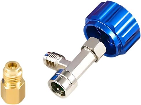 R134a Self-Sealing Can Tap, Refrigerant Can Opener with Tank Adapter for 1/4" and 1/2" AC Charging Hoses, Universal Car A/C Recharge Tool for Refilling Air Conditioning System (R134a) in Saudi Arabia