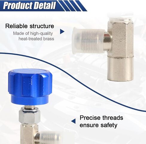R134a Self-Sealing Can Tap, Refrigerant Can Opener with Tank Adapter for 1/4" and 1/2" AC Charging Hoses, Universal Car A/C Recharge Tool for Refilling Air Conditioning System (R134a) in Saudi Arabia