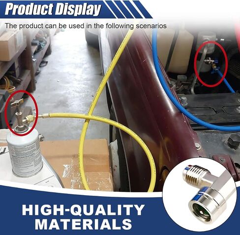 R134a Self-Sealing Can Tap, Refrigerant Can Opener with Tank Adapter for 1/4" and 1/2" AC Charging Hoses, Universal Car A/C Recharge Tool for Refilling Air Conditioning System (R134a) in Saudi Arabia