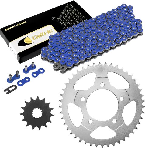 Caltric Blue Drive Chain And Sprocket Kit Compatible with Suzuki Sv650 Sv 650 Abs 1999-2013 in Saudi Arabia