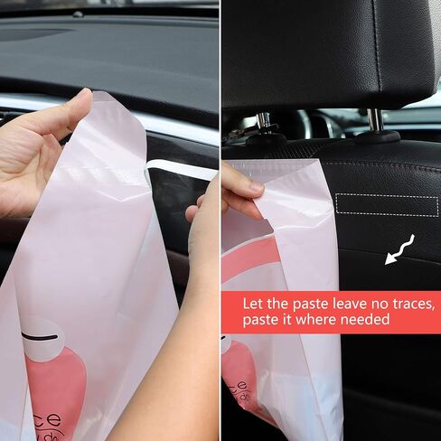 RuGuo Car Trash Bags, 60PCS Easy Stick-On Disposable Portable Car Garbage Bags, Durable Waterproof Kitchen Trash Bag, Leak Proof Vomit Trash Bag Suitable for Cars, Bedrooms, Bathrooms, Offices 13 in Saudi Arabia