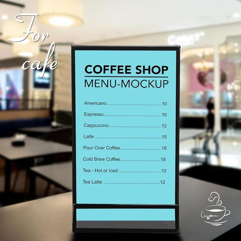 Zonon 6 Pack 8.5 x 11 Inch Clear Acrylic Sign Holder with Borders and Vertical Stand, Double Sided Table Menu Holders Picture Frames for Restaurant Signs, Valentine's Day Party Table Numbers in Saudi Arabia