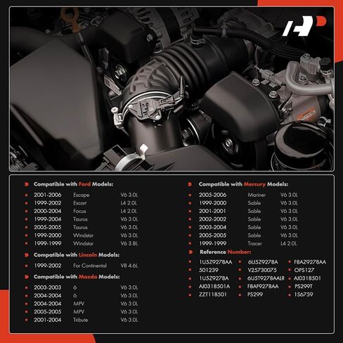مفتاح ضغط زيت المحرك الممتاز [دبوس واحد] متوافق مع Ford Escape 2001-2006، Focus 2000-2004، Taurus 1999-2005، Escort، Windstar & Mazda 6، Tribute & Mercury Sable، Tracer، Mariner & Lincoln in Saudi Arabia