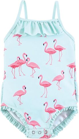 Hudson Baby Baby Girl's Toddler Swimsuit, Pink Flamingo, 3T in Kuwait
