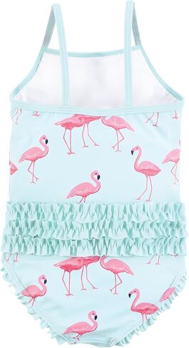 Hudson Baby Baby Girl's Toddler Swimsuit, Pink Flamingo, 3T in Kuwait