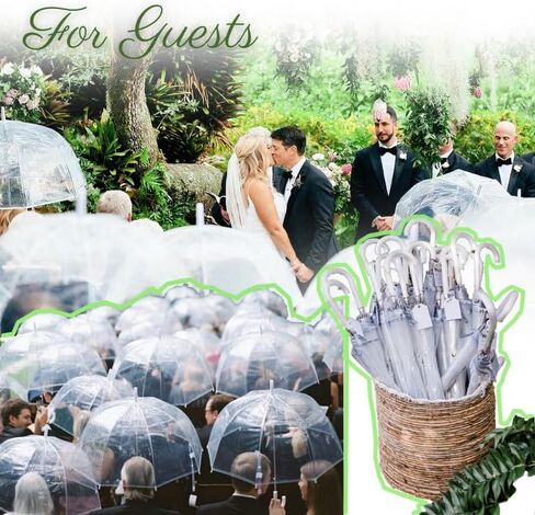 Wedding Clear Bubble Umbrella Bulk 46 Inch Large Dome Rain Windproof Stick Umbrellas for Weddings Prom Graduation and Outdoor Events(White) in Saudi Arabia