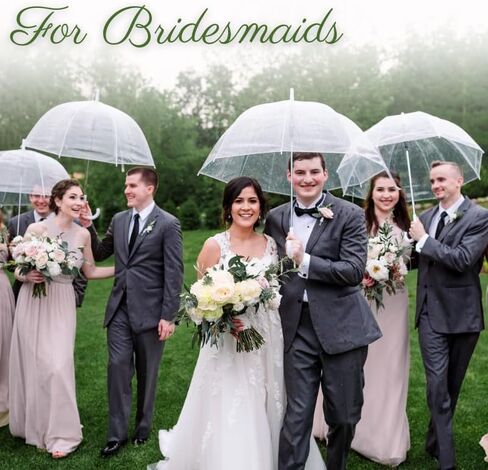 Wedding Clear Bubble Umbrella Bulk 46 Inch Large Dome Rain Windproof Stick Umbrellas for Weddings Prom Graduation and Outdoor Events(White) in Saudi Arabia