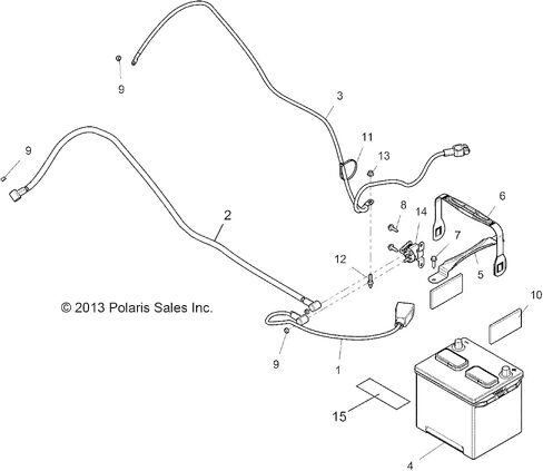 Polaris RZR Battery to Solenoid Cable, Genuine OEM Part 4014237, Qty 1 in Saudi Arabia