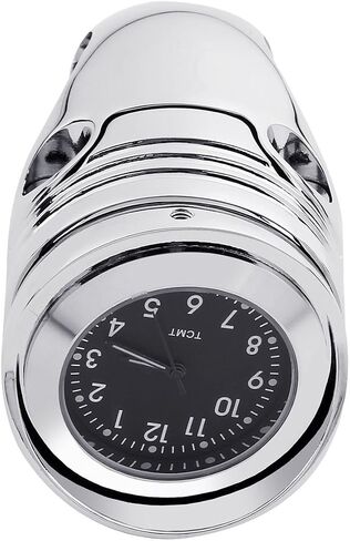 TCMT Aluminum 1 1/4" 1.25'' Chrome Handlebar Mount Clock Fits For Harley Custom Motorcycle in Saudi Arabia