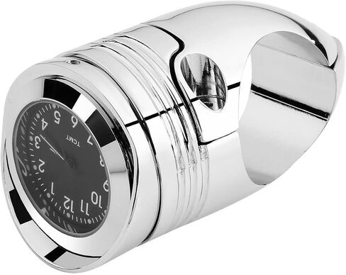TCMT Aluminum 1 1/4" 1.25'' Chrome Handlebar Mount Clock Fits For Harley Custom Motorcycle in Saudi Arabia