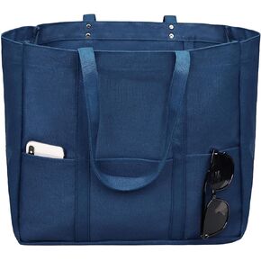 Extra Large Canvas Tote Bag Everything Bag with Pockets and Laptop Sleeve Utility Work Tote in Saudi Arabia