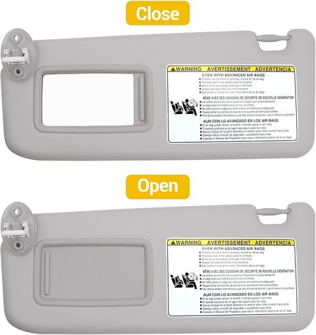 Driver Side Sun Visor Fit for Toyota RAV4 2014 2015 2016 2017 2018 Replace 74320-42595 Front Left | Sun Protection Shade | Makeup Mirror | Gray ﻿ in Saudi Arabia