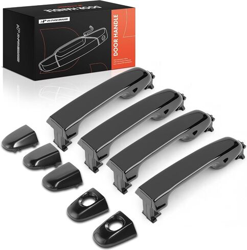 A-Premium 4-PC Set Exterior Door Handles Compatible with Toyota Camry 2012 2013 2014 2015 2016 2017, Smooth Black, Front and Rear Driver and Passenger Side, Replace# 6921106090, 6921706370 in Saudi Arabia