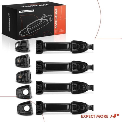 A-Premium 4-PC Set Exterior Door Handles Compatible with Toyota Camry 2012 2013 2014 2015 2016 2017, Smooth Black, Front and Rear Driver and Passenger Side, Replace# 6921106090, 6921706370 in Saudi Arabia