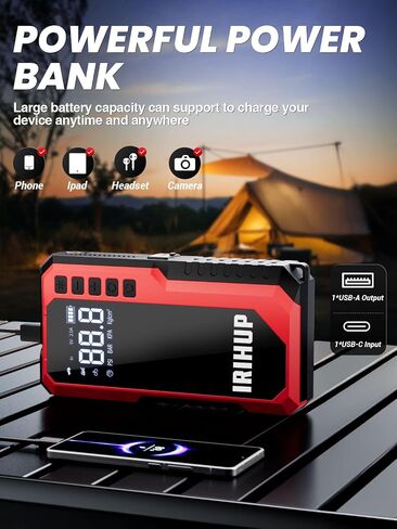 Jump Starter with Air Compressor, 3000A 150PSI Portable Car Battery Jump Starter(9L Gas/8L Diesel), 12V Jump Box Car Battery Jumper Starter Portable Jumper Cable, LCD Screen in Saudi Arabia