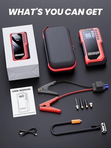 Jump Starter with Air Compressor, 3000A 150PSI Portable Car Battery Jump Starter(9L Gas/8L Diesel), 12V Jump Box Car Battery Jumper Starter Portable Jumper Cable, LCD Screen in Saudi Arabia