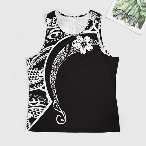 Men Polynesian Tribal Quick Dry Workout Tank Top Hawaiian Samoan Gym Muscle Tee Bodybuilding Sleeveless Shirt in Saudi Arabia
