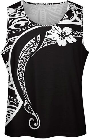 Men Polynesian Tribal Quick Dry Workout Tank Top Hawaiian Samoan Gym Muscle Tee Bodybuilding Sleeveless Shirt in Saudi Arabia