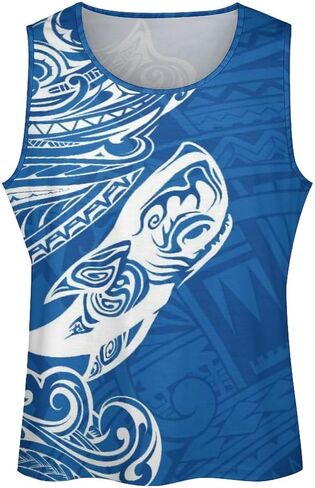 Men Polynesian Tribal Quick Dry Workout Tank Top Hawaiian Samoan Gym Muscle Tee Bodybuilding Sleeveless Shirt in Saudi Arabia