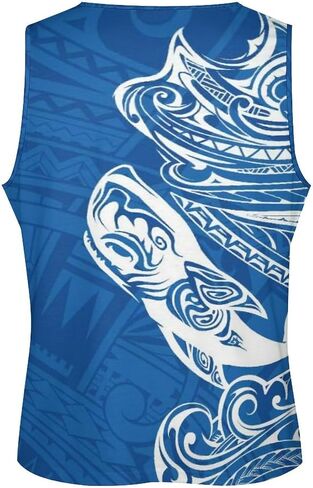 Men Polynesian Tribal Quick Dry Workout Tank Top Hawaiian Samoan Gym Muscle Tee Bodybuilding Sleeveless Shirt in Saudi Arabia