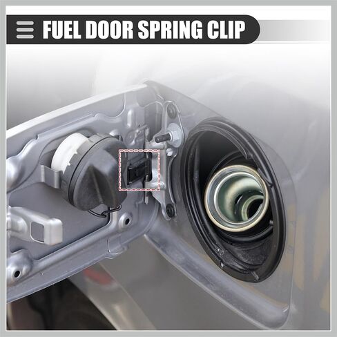 Fuel Door Spring Clip, Gas Fuel Tank Door Cover Release Spring Clip, for Toyota Camry 2012-2019, Plastic Metal, No.7736002020, Black Replacement Car Parts in Saudi Arabia
