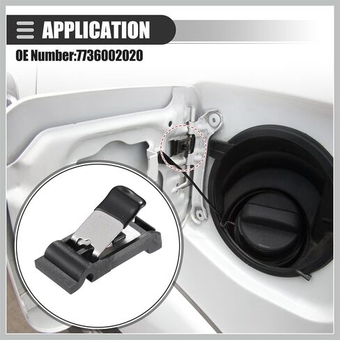 Fuel Door Spring Clip, Gas Fuel Tank Door Cover Release Spring Clip, for Toyota Camry 2012-2019, Plastic Metal, No.7736002020, Black Replacement Car Parts in Saudi Arabia
