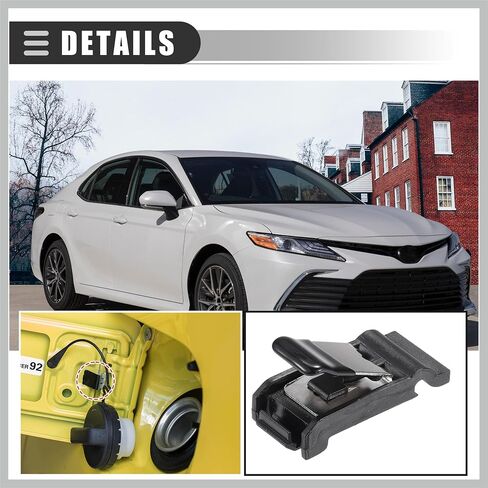 Fuel Door Spring Clip, Gas Fuel Tank Door Cover Release Spring Clip, for Toyota Camry 2012-2019, Plastic Metal, No.7736002020, Black Replacement Car Parts in Saudi Arabia