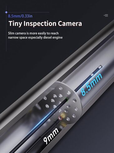 Ralcam Articulation Borescope، كاميرا فحص ثنائية الاتجاه 180 درجة، عدسة 6.2 مم IP67 مقاومة للماء، 6 مصابيح LED قابلة للتعديل، منظار شاشة IPS محمول 3.5 بوصة مع كابل مرن 3.3FT/1.0M in Kuwait