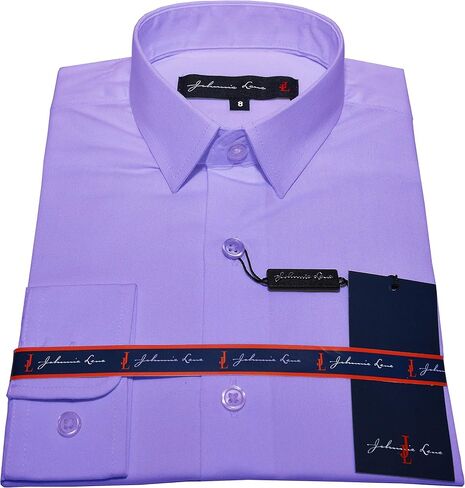Boy's Slim Fit Long Sleeve Sateen Dress Shirt in Saudi Arabia