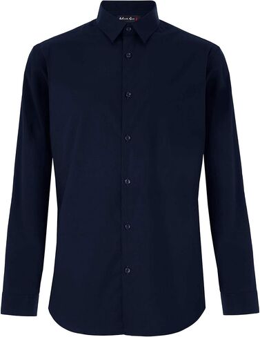 Boy's Slim Fit Long Sleeve Sateen Dress Shirt in Saudi Arabia