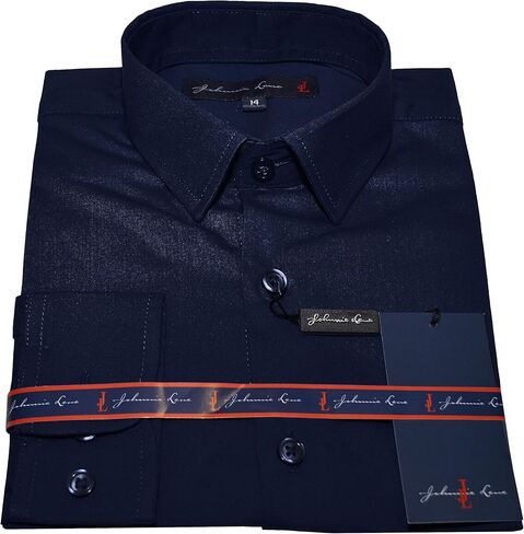 Boy's Slim Fit Long Sleeve Sateen Dress Shirt in Saudi Arabia