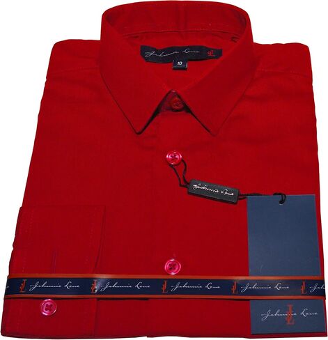 Boy's Slim Fit Long Sleeve Sateen Dress Shirt in Saudi Arabia