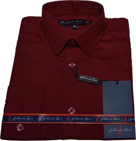 Boy's Slim Fit Long Sleeve Sateen Dress Shirt in Saudi Arabia