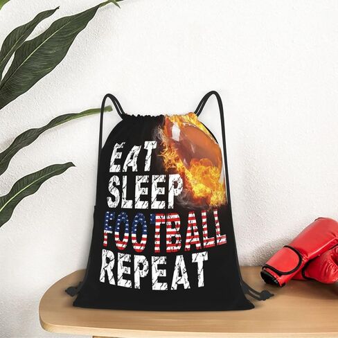 Football Drawstring Bags - Sport Sackpack Cinch String Bag for Girls & Boys, Waterproof American Football Player Gift in Saudi Arabia