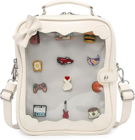 Ita حقيبة ظهر حقيبة كروسبودي محفظة Kawaii حقيبة أنيمي لطيف دمية حقيبة ل Kpop مروحة اليابانية أنيمي دبوس العرض in Kuwait