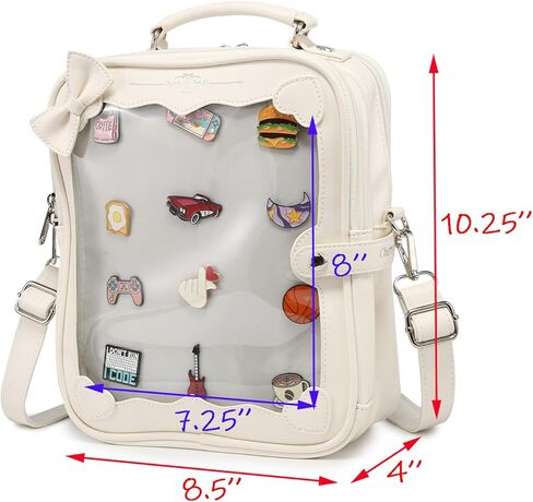 Ita حقيبة ظهر حقيبة كروسبودي محفظة Kawaii حقيبة أنيمي لطيف دمية حقيبة ل Kpop مروحة اليابانية أنيمي دبوس العرض in Kuwait