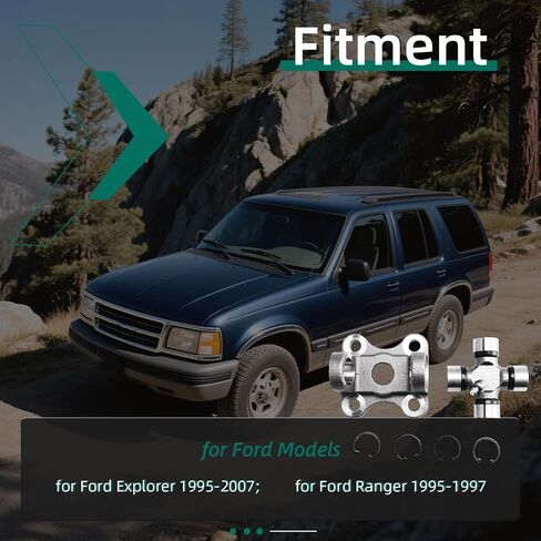 Flange Yoke 2-2-939+5-153X Universal Joint 1310 Series U Joint Kit، متوافق مع Ford Explorer 1995-2007، متوافق مع Ford Ranger 1995 1996 1997، OE#2-2-939 5-153X in Saudi Arabia