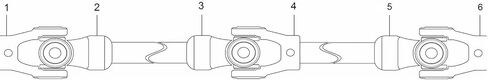 Caltric Front Drive Shaft Prop Yoke Compatible with Kawasaki Mule 3010 Kaf950 Trans 4X4 Diesel 2007-2008 in Saudi Arabia