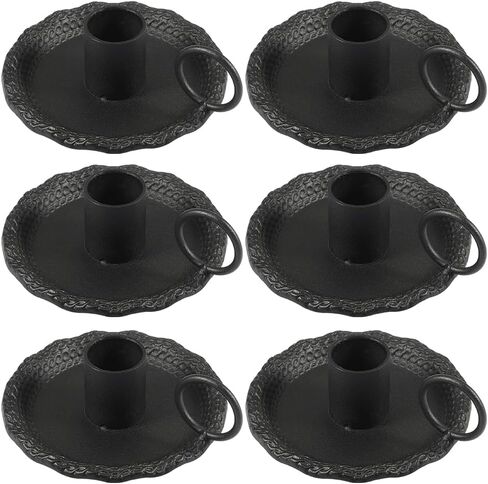 حاملات شموع، حاملات شموع مستدقة، حامل شموع رومانسي لقطعة الطاولة المركزية، واستقبال الزفاف، والاحتفالات، والكريسماس، وتزيين رف الموقد وديكور المنزل (عبوتان باللون الأسود) in Kuwait