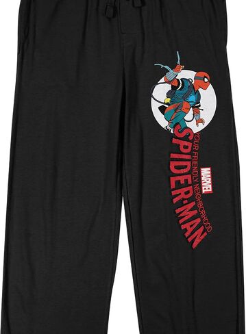 Your Friendly Neighborhood Spider-Man Web-Shooting Logo Adult Black Sleep Pajama Pants in Saudi Arabia