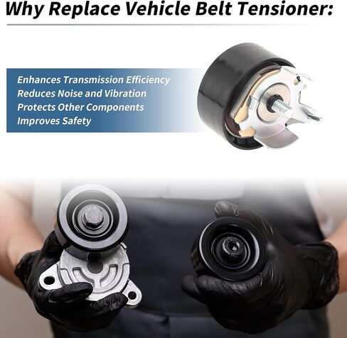 Belt Tensioner Drive Belt Tensioner Pulley Assembly for Ford Mondeo 2010-2022 No.BM5Z6K254A Metal 1 Pc in Saudi Arabia