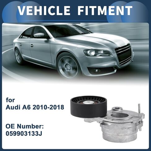 حزام الموتر محرك حزام الموتر بكرة الجمعية لأودي A4 8K2 ، B8 2011-2015 3.0 TDI ديزل صالون رقم 059903133J معدن 1 قطعة in Saudi Arabia
