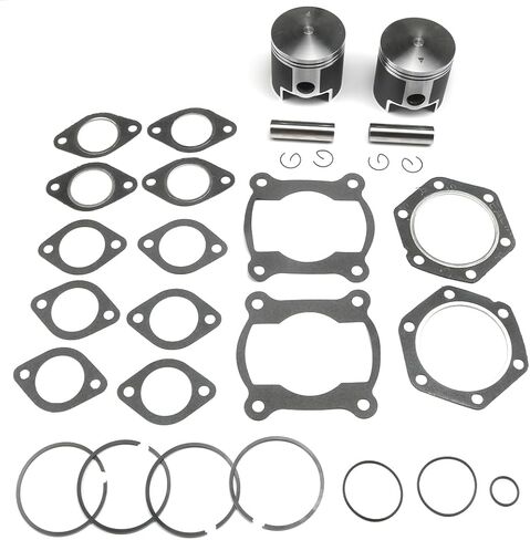 Pistons Top End Gasket Kit Stock Bore 72mm Compatible with 1986-1999 Polaris Indy Trail 488 in Saudi Arabia