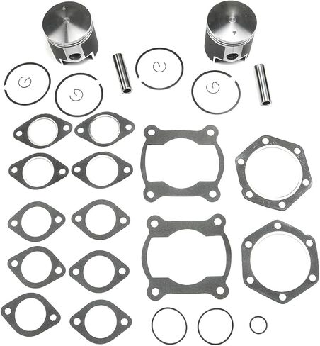 Pistons Top End Gasket Kit Stock Bore 72mm Compatible with 1986-1999 Polaris Indy Trail 488 in Saudi Arabia